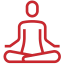 Red icon representing holistic therapy.
