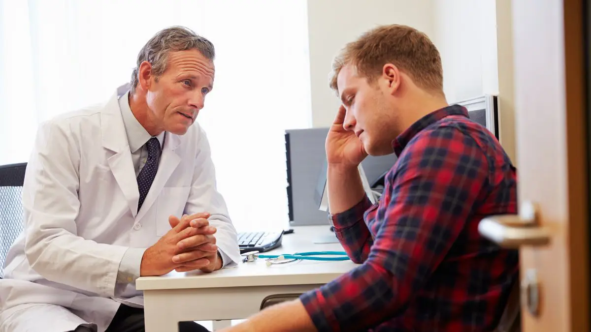 A young man battling substance abuse seeks the assistance of his doctor. 