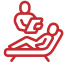 Red icon representing an individual therapy.