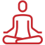 Red icon representing holistic therapy.