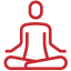 Red icon representing holistic therapy.