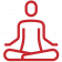 Red icon representing holistic therapy.